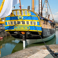 Frégate de l'Hermione proche du camping Parc de Bellevue