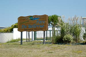 Entrance to the Bellevue Park campsite in Arvert, Charente-Maritime