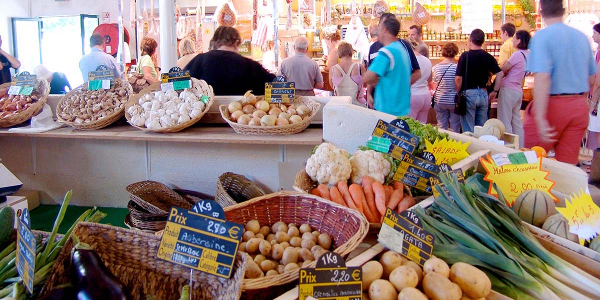 Vegetables from the Charente Maitime market near the campsite in Arvert