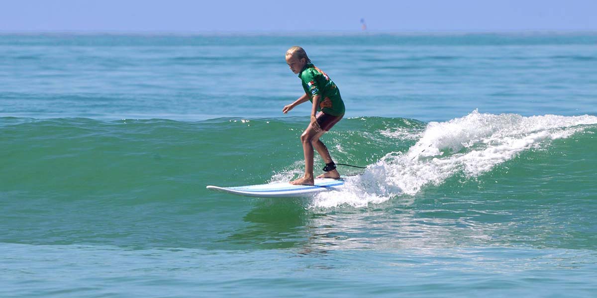 Surfing on the beaches near the Parc de Bellevue campsite in Arvert